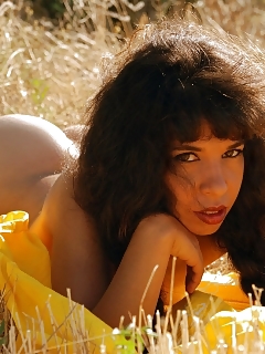 A Naughty Girl Introduce In Her Cunt A Big Long Pumpkin In Wonderful Wheat Field