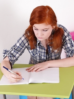 Barbara Gets Coquettish While Studying