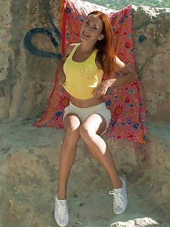 Scarlett Nika Is Outdoors And Strips Nude In A Piquant Natural Way