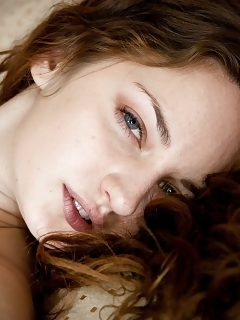 Attractive Ginger Looks Breathtaking In Her All White Ensemble, From Her Cool Bustier To Those Lace Underwears And White Night Stockings, But She Look