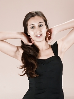 Vilma Is Wearing A New Brown Dress And Smoothly Takes It Off After A Sip