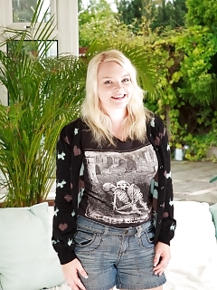 The Hot Sun On Sam's Nice Pale Body Excites Her. Her Heart Starts Beating And All She Can Think About Is Having Fun With Her Wet Hairy Labia.