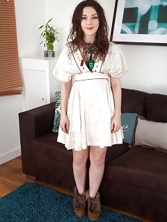 Franckoh Is In Her White Dress As She Demonstrates Her Very Hairy Complexion