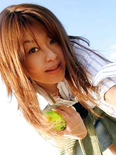 Nagisa Is Awaiting For Her Boyfriend So They Can Having Fun On The Sandy Beach Together Nude