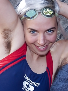 Hairy Lady Cordelia Is In A Small Swimming Pool Wearing Her Mindblowing One Piece Bathing Outfit