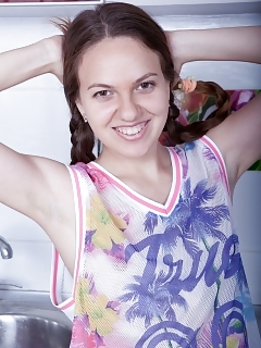 Alexandra Rey Is 20 And Posing In Her Kitchen