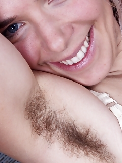 Bushy Woman Cordelia Is Relaxing In The Kitchen Drinking Tea