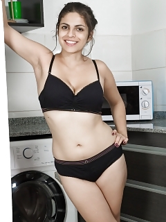 Anastasia Cherry Is Alone In The Cook Room And Strips Nude