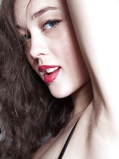 Ksenia Yankovskaya Is Laying In Bedroom, And Strips Off Her Dress And Denim Shorts