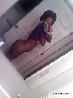 Dirty Ebony Babe In Attractive Undie Flashing Her Bristols