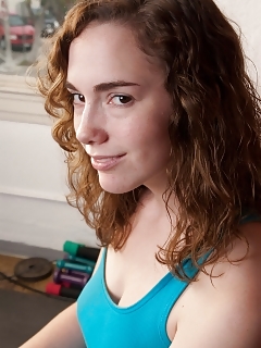 Big-breasted Vampire Sammy Cant Wait No Longer To Get Out Of Her Seductive And Sweaty Workout Clothes. After A Quick Stretch And Exercise She Models H