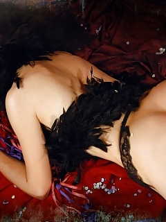 Idoia In Black Underwear Makes A Burlesque Show With A Black Sex Toy And After She Pee In A Champagne Glasses Tower